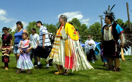 A group of Native Americans Dancing